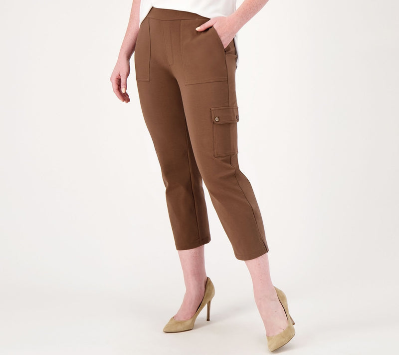 Susan Graver Weekend Regular Premium Stretch Pull-on Crop Pant — View 23