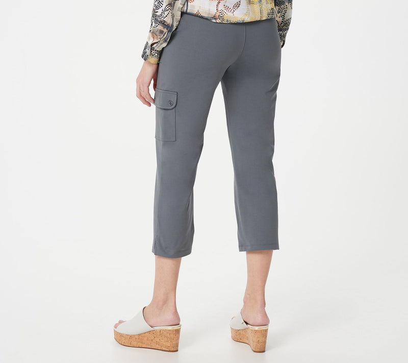 Susan Graver Weekend Petite Premium Stretch Pull-On Crop Pant — View 16