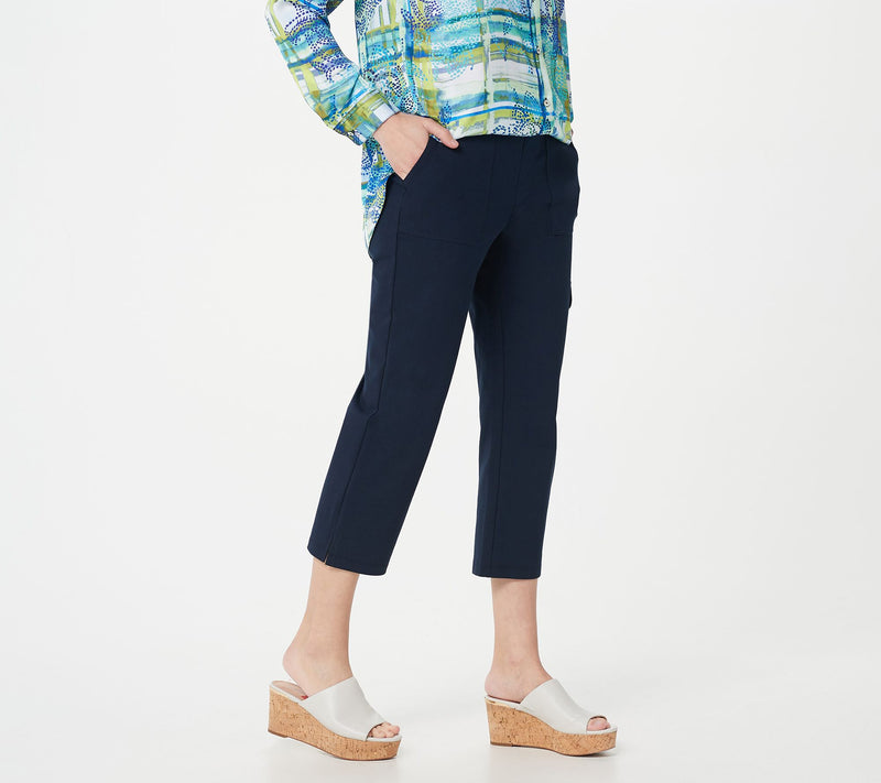 Susan Graver Weekend Tall Premium Stretch Pull-On Crop Pant — View 5