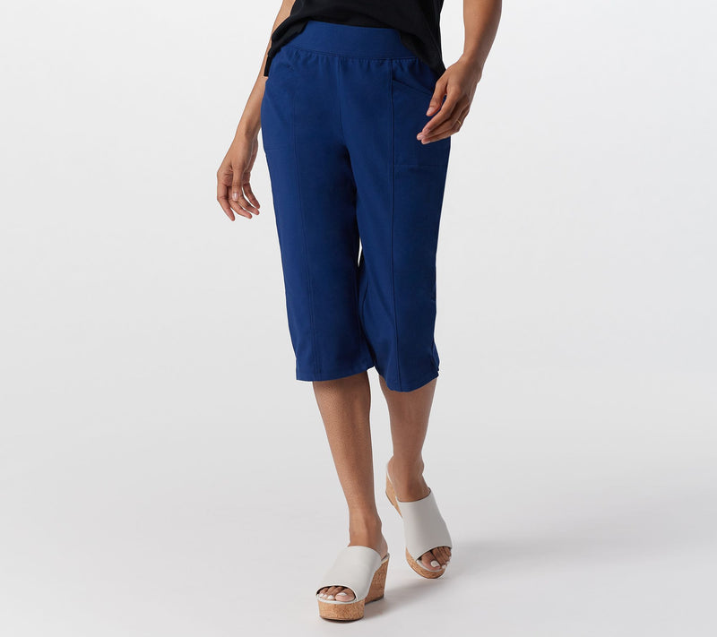 Denim & Co. Active Regular Duo Stretch Skimmer with Pockets — Main view