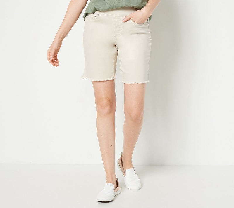 Belle by Kim Gravel TripleLuxe Twill 5-Pocket 8" Shorts — View 11