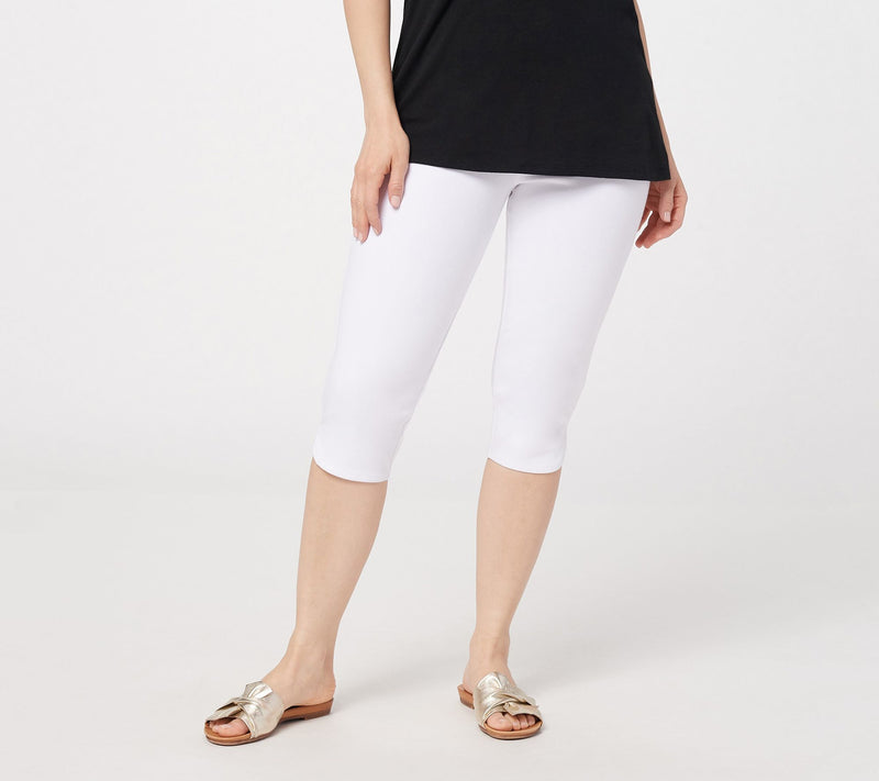 Women with Control Petite Prime Stretch Denim Pedal Pusher — View 15