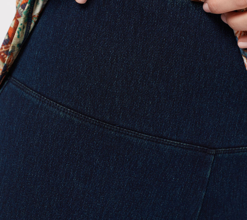 Women with Control Petite Prime Stretch Denim Pedal Pusher — View 19
