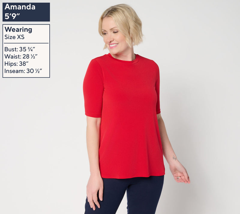 Susan Graver Modern Essentials Liquid Knit Top — View 3