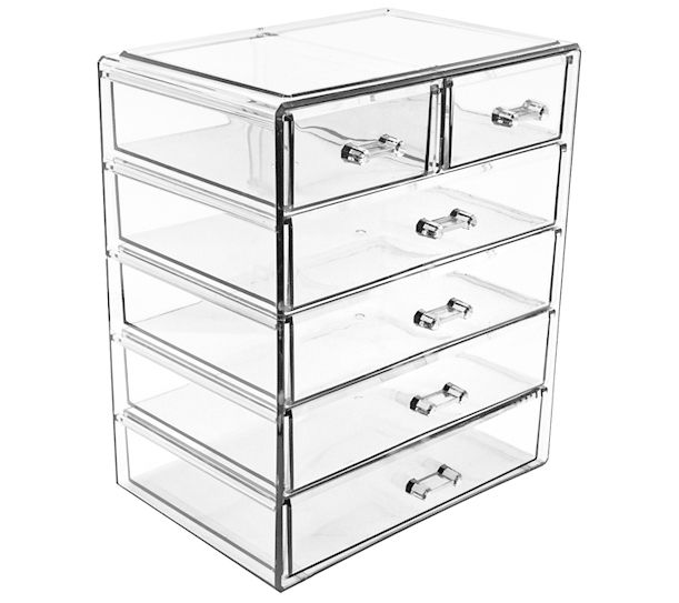 Sorbus Makeup and Jewelry Storage Case with 6 Drawers — View 6