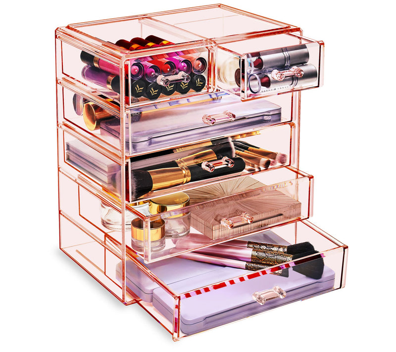 Sorbus Makeup and Jewelry Storage Case with 6 Drawers — View 7