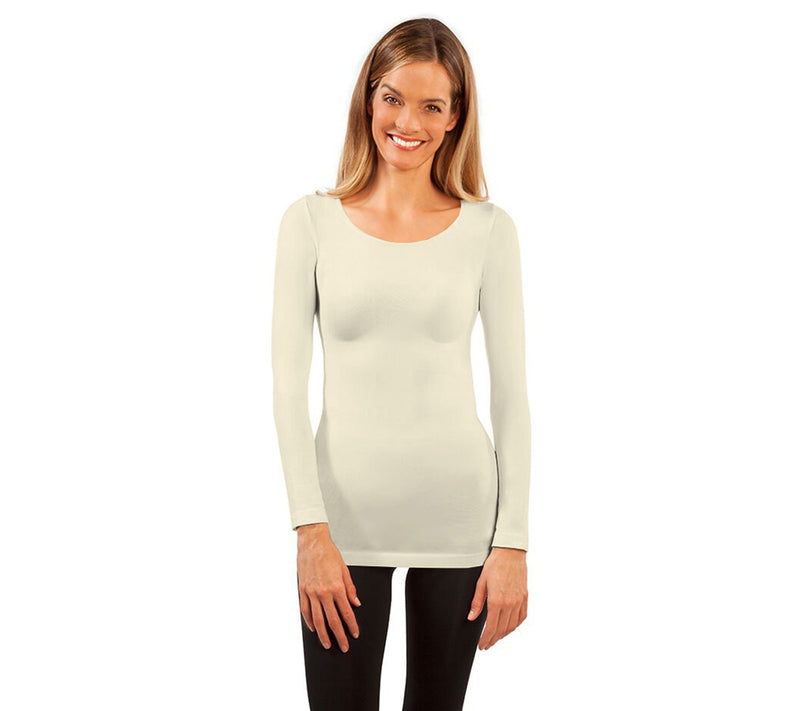 skinnytees Missy Long Sleeve Scoop Neck — View 11