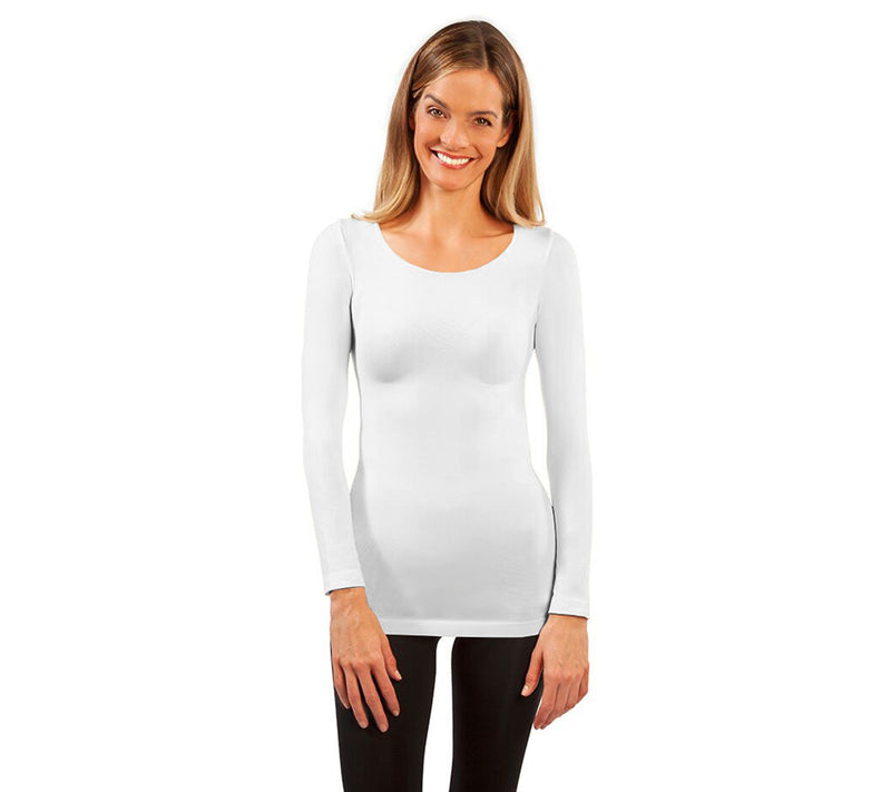 skinnytees Missy Long Sleeve Scoop Neck — View 17