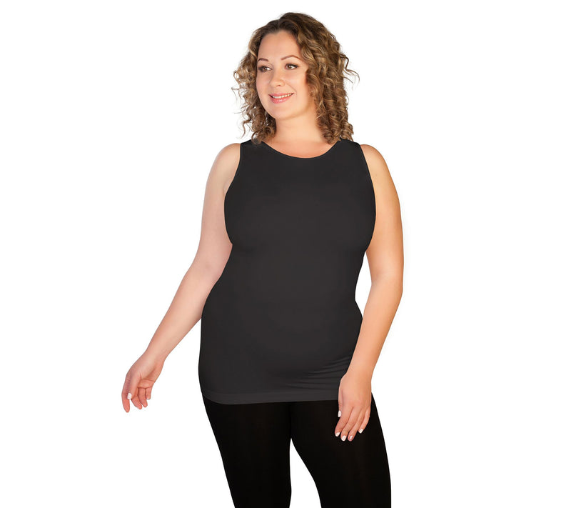 skinnytees Plus High Neck Tank — View 9
