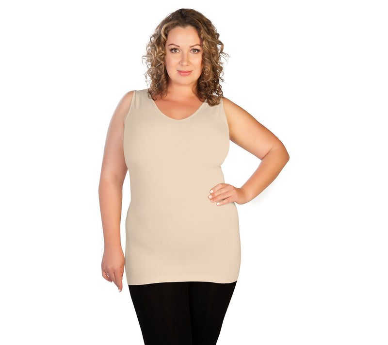 skinnytees Plus V-Neck Tank — View 3