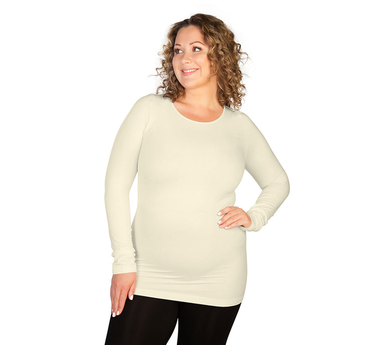 skinnytees Plus Long Sleeve Crew Neck — View 20