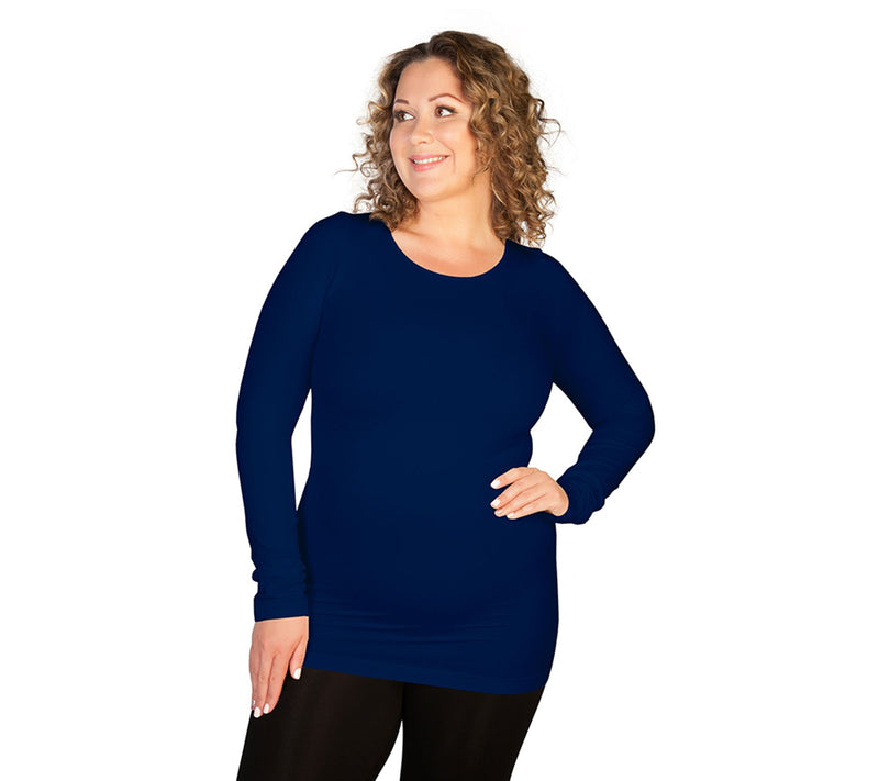 skinnytees Plus Long Sleeve Crew Neck — View 22