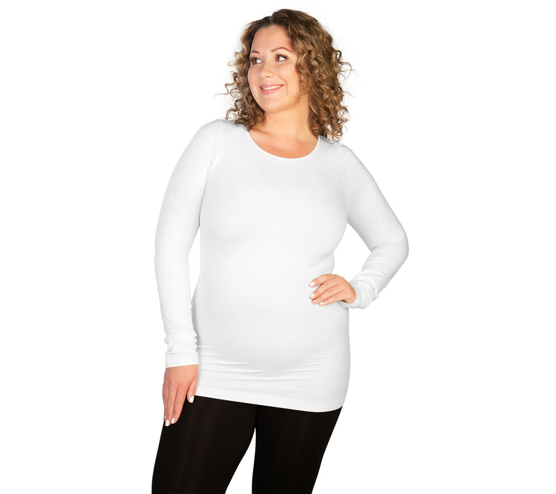 skinnytees Plus Long Sleeve Crew Neck — View 18