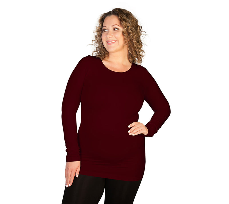 skinnytees Plus Long Sleeve Crew Neck — View 11