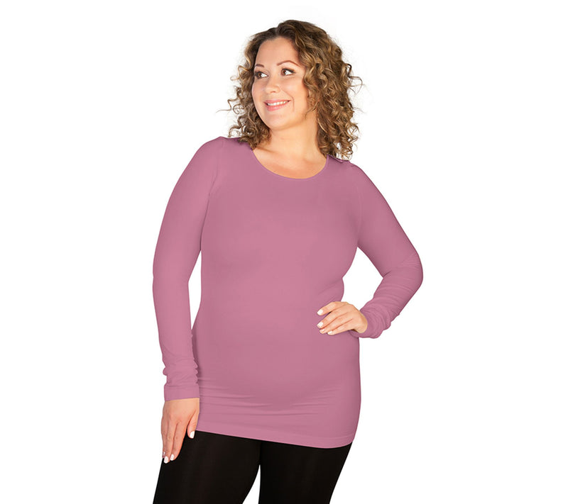 skinnytees Plus Long Sleeve Crew Neck — View 14