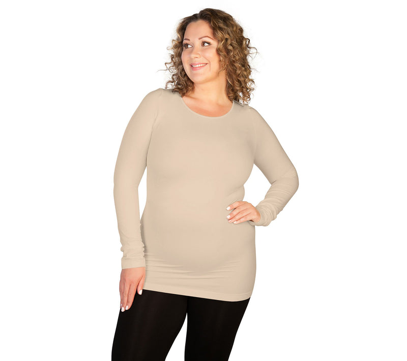 skinnytees Plus Long Sleeve Crew Neck — View 15
