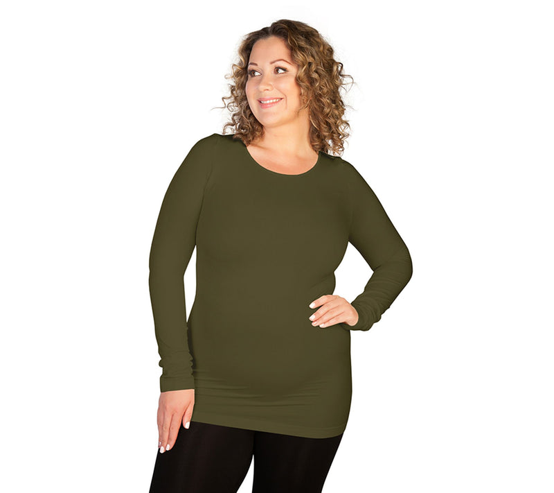 skinnytees Plus Long Sleeve Crew Neck — View 23
