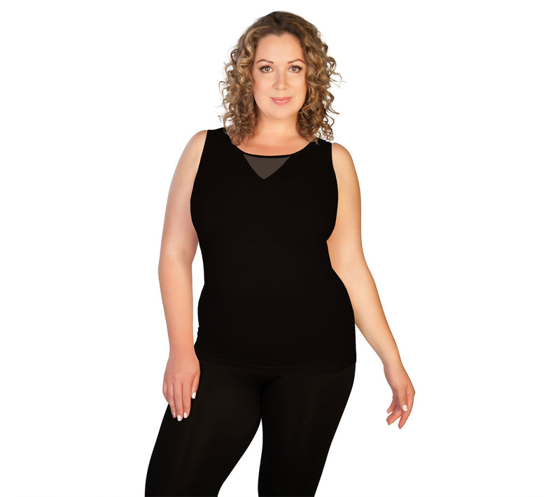 skinnytees Plus Mesh V-Neck Tank — View 10