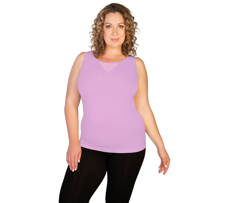 skinnytees Plus Mesh V-Neck Tank — View 4