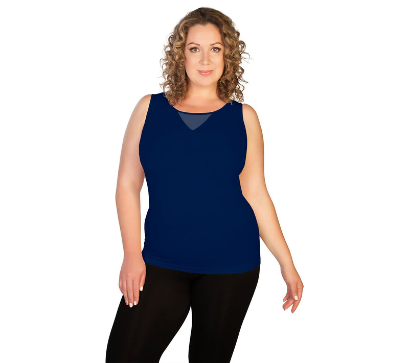 skinnytees Plus Mesh V-Neck Tank — View 12