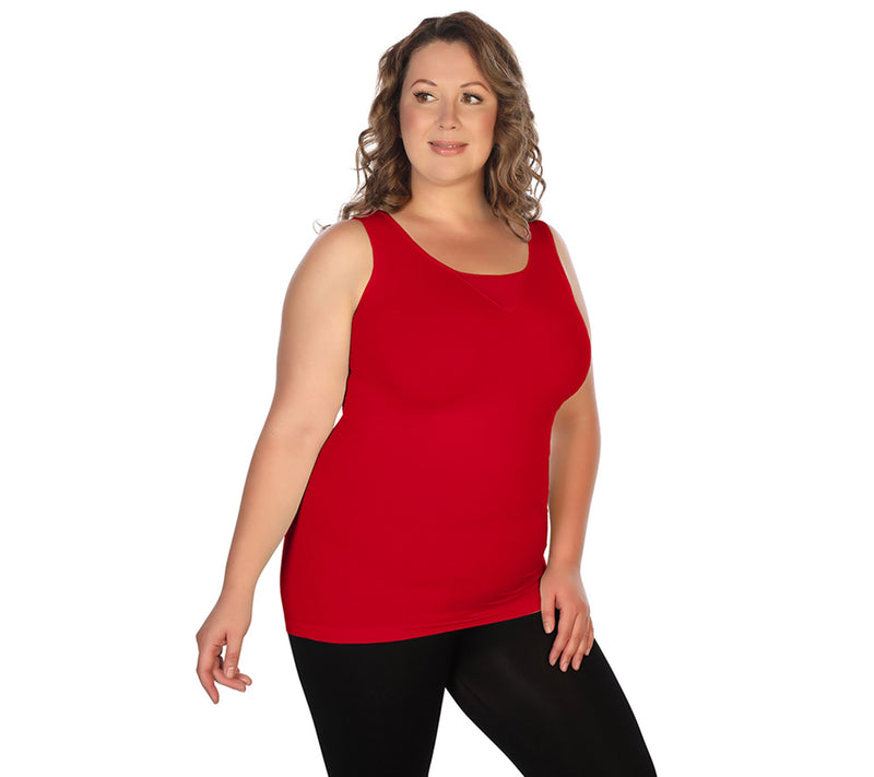 skinnytees Plus Mesh V-Neck Tank — View 15