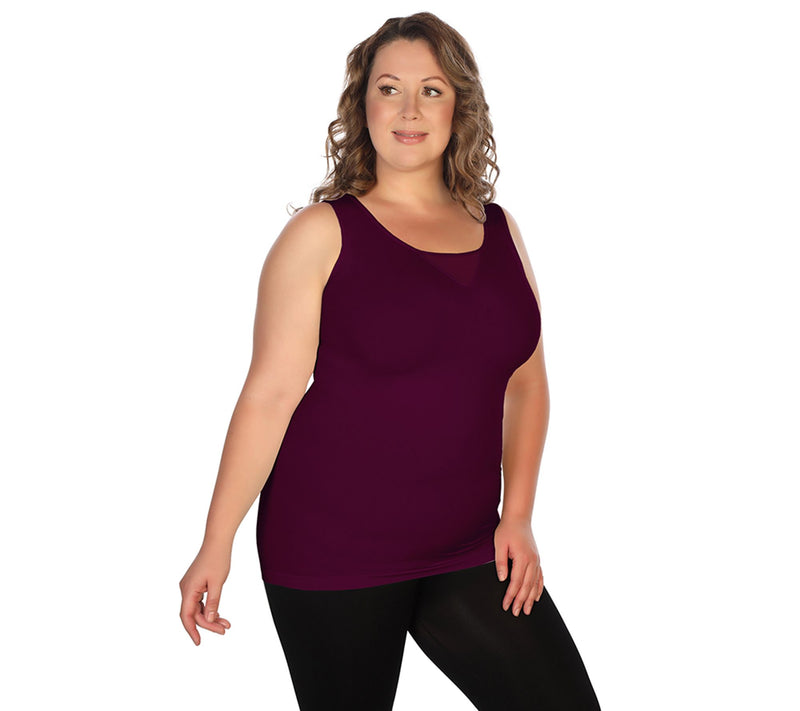 skinnytees Plus Mesh V-Neck Tank — View 8