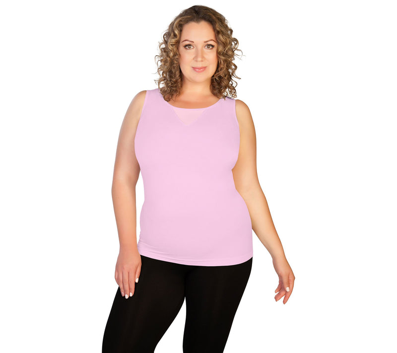 skinnytees Plus Mesh V-Neck Tank — View 14