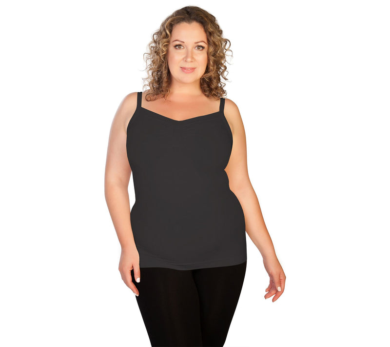 skinnytees Plus Ruched Front Tank — Main view