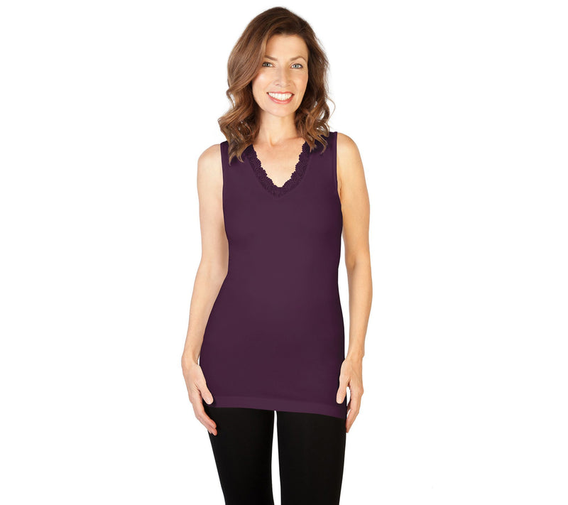 skinnytees Missy Lace V-Neck Tank — Main view