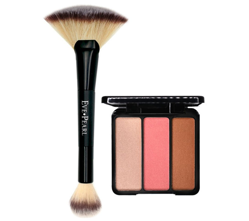 EVE PEARL Blush/Bronzer Trio and 204 Fan Highlighter Brush — Main view