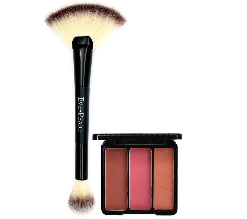 EVE PEARL Blush Trio & Fan Highlighter Brush — View 7