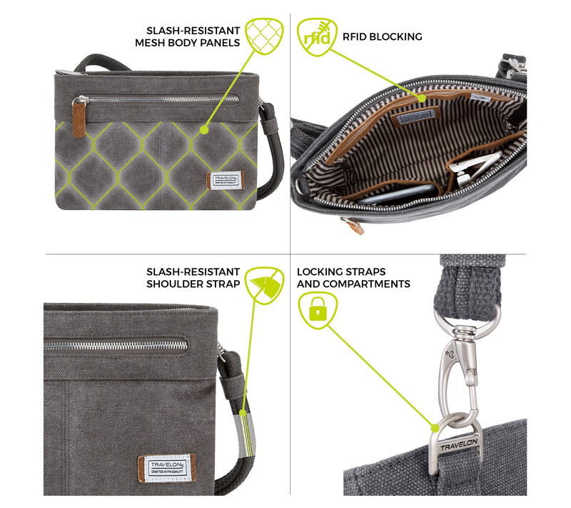 Travelon Anti- Theft Heritage Small Crossbody with RFID Protection — View 11