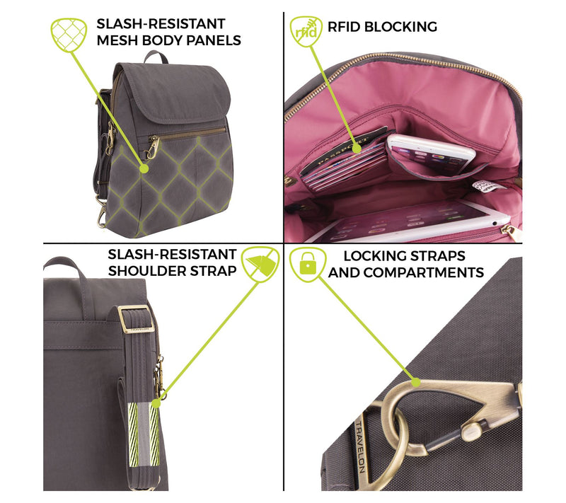 Travelon Anti-Theft Signature Slim Backpack — View 16