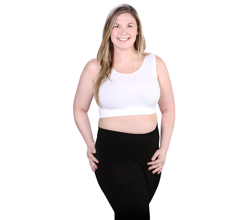 skinnytees Sleeveless Crop Top - Plus — Main view