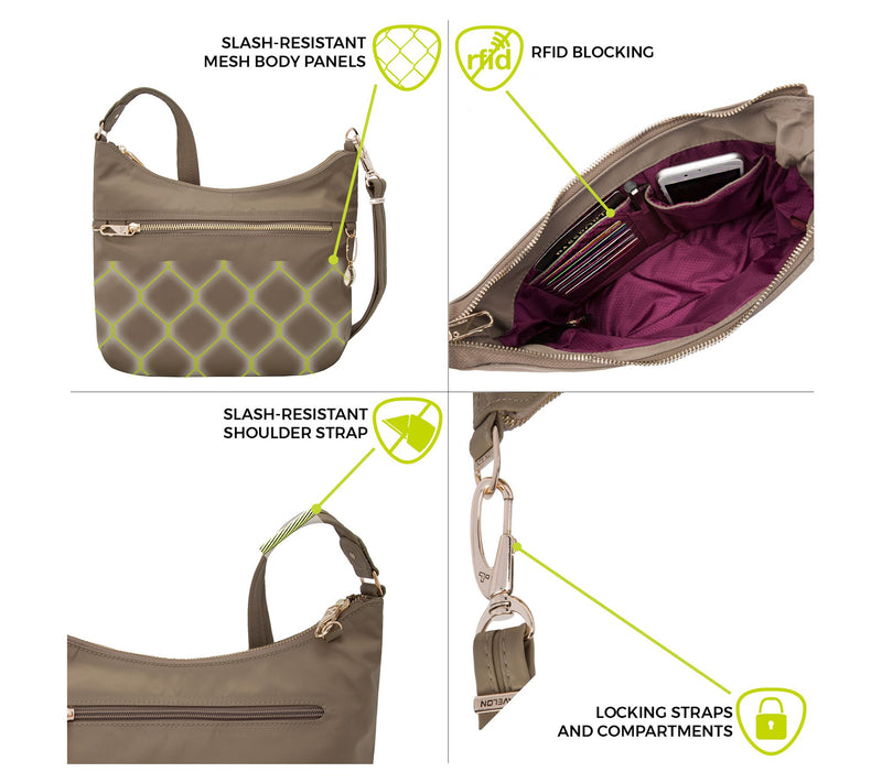 Travelon Anti-Theft Tailored Hobo Bag — View 10