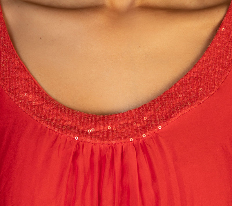 skinnytees Missy Sleeveless Silk & Sequin Blouse — View 8