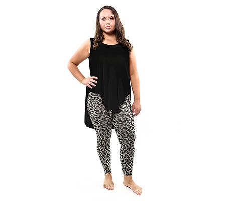 skinnytees Sleeveless Hi-Low Tunic with Back Pleat — View 8