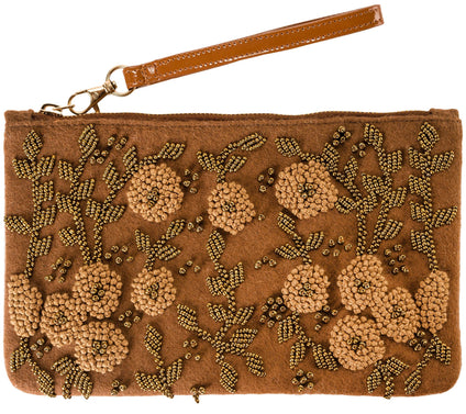 Violet & Brooks Maisie Gold Clutch