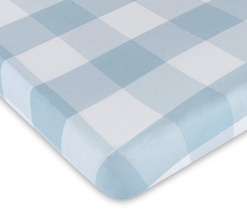 Ely's & Co. Ultra Soft Jersey Cotton Gingham Crib Sheet — Main view