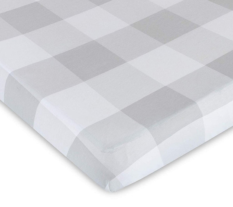 Ely's & Co. Ultra Soft Jersey Cotton Gingham Crib Sheet — View 4