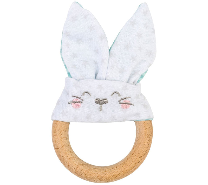 Saro By Kalencom Crackling Bunny Beech Wood Sensory Teether — View 5