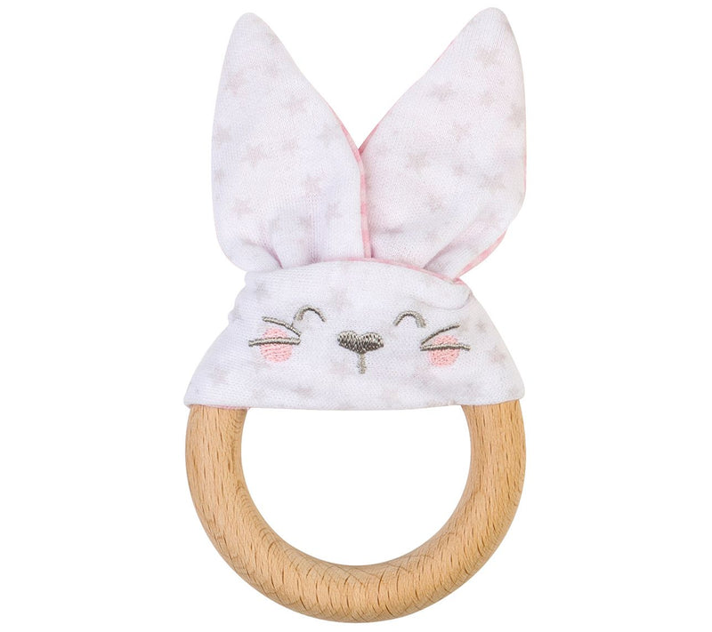 Saro By Kalencom Crackling Bunny Beech Wood Sensory Teether — View 7