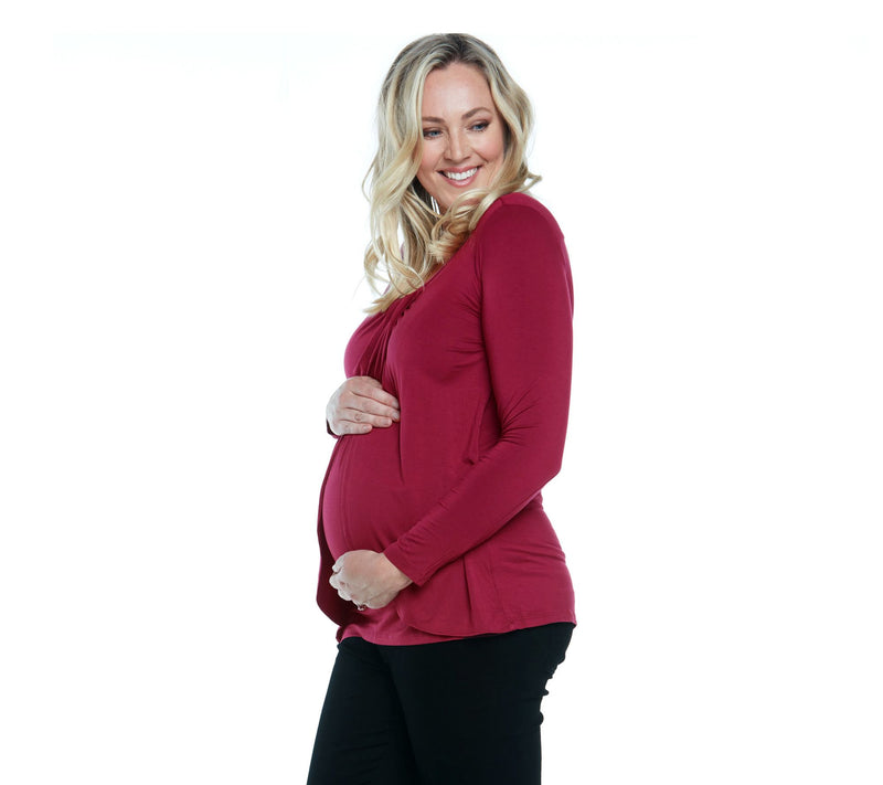 Blooming Women Maternity Nursing Petal-Front Top — View 7