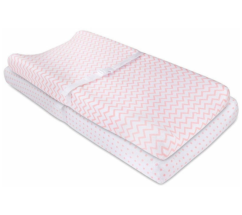 Ely's & Co. Pink Changing Pad Cover & Cradle Sheet Set — View 3