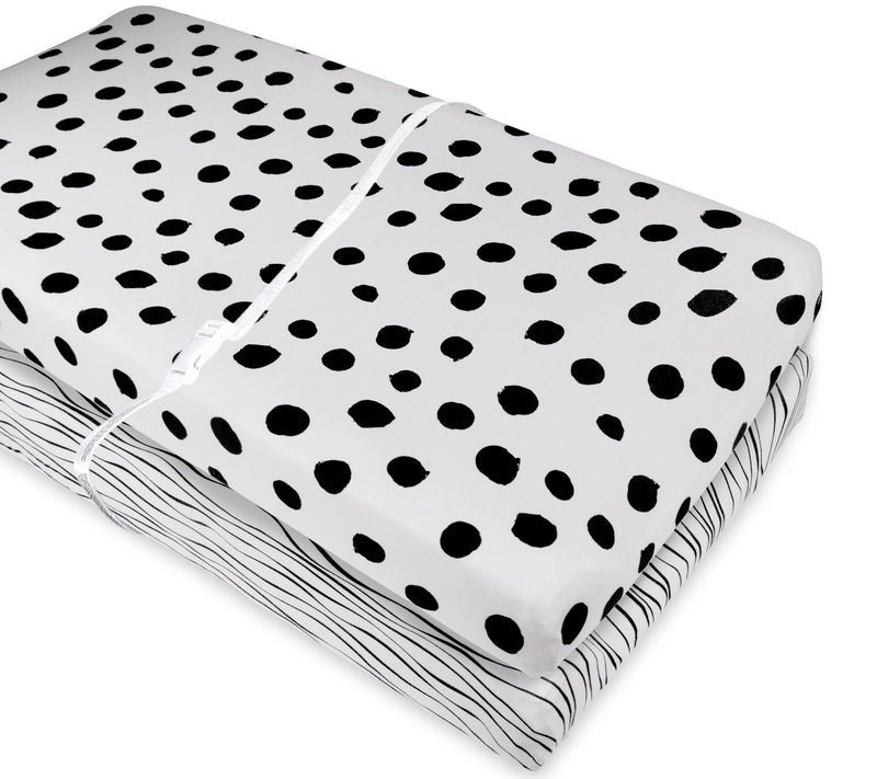 Ely's & Co. Changing Pad Cover & Cradle Sheet Set - Black — Main view