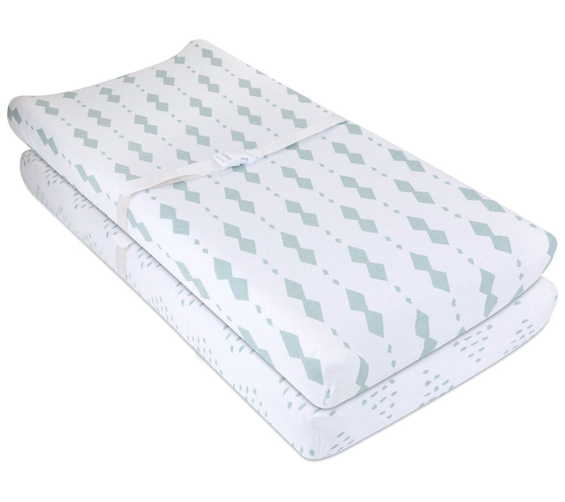 Ely's & Co. Changing Pad Cover Set & Cradle Sheet Set  Sage — Main view