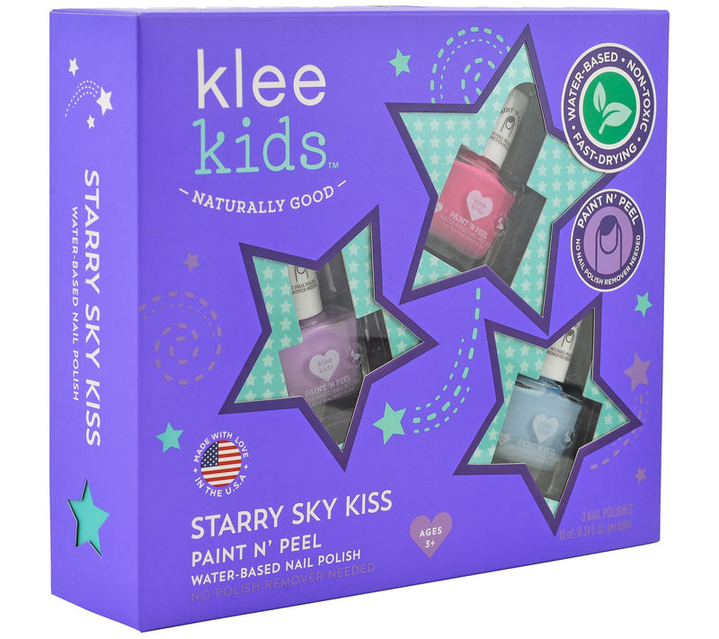 Klee Kids Starry Sky Kiss 3-Piece Peelable NailPolish Set — View 2