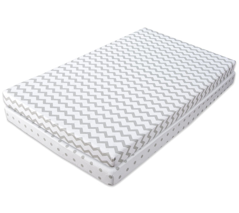 Ely's & Co. Set of 2 Gray Water-Resistant PackN Play Sheets — Main view