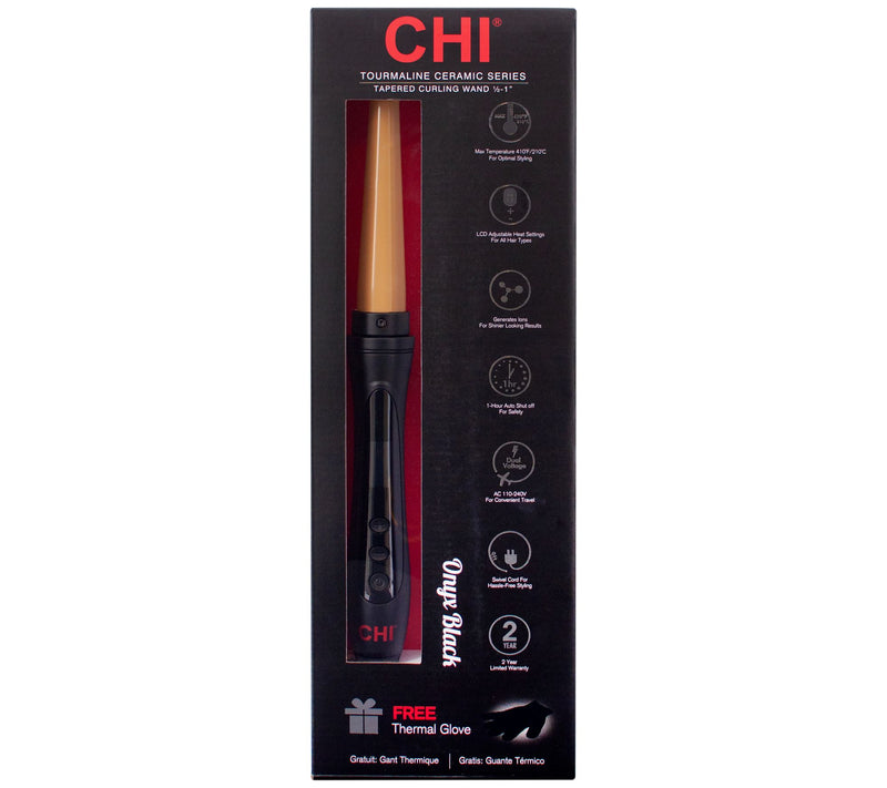 CHI Tourmaline Ceramic Tapered Curling Wand — View 3