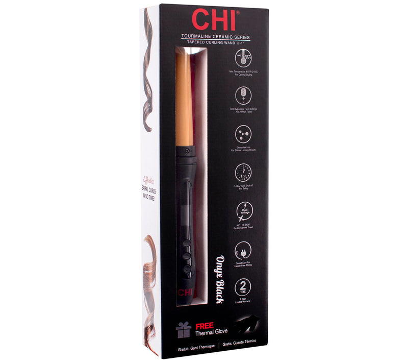 CHI Tourmaline Ceramic Tapered Curling Wand — View 4